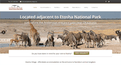 Desktop Screenshot of etosha-village.com